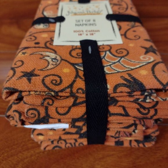 Johanna Parker Halloween Dinner Napkins Set Of 8 | eBay Johanna Parker Halloween Set of 8 Napkins 100% Cotton 18\